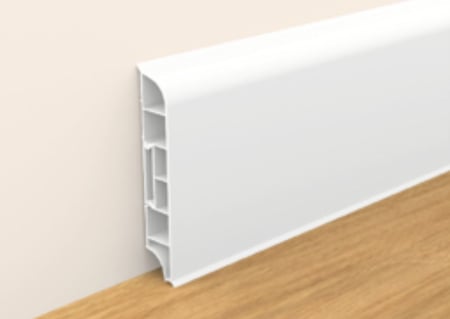 Parchet laminat - Plinta Parchet PVC Ideal Dyuna Alba 80x15x2200 mm