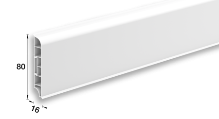 Plinta Parchet PVC Ideal Dyuna Alba 80x15x2200 mm [1]