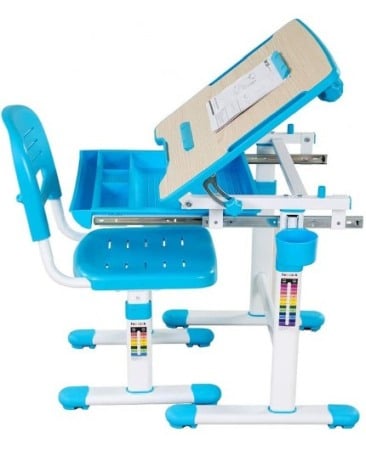 SET BIROU SI SCAUN COPII, REGLABIL PE INALTIME, BIMBI ALBASTRU [4]