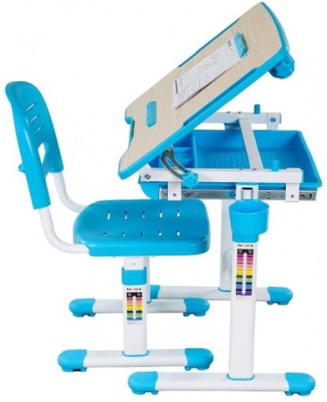 SET BIROU SI SCAUN COPII, REGLABIL PE INALTIME, BIMBI ALBASTRU [3]