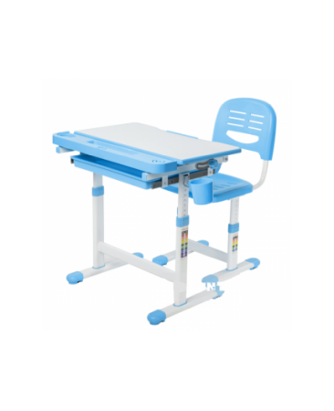 Mobilier copii - SET BIROU SI SCAUN COPII, REGLABIL PE INALTIME, CANTO ALBASTRU