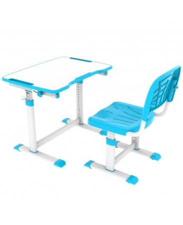 Mobilier copii - Set birou si scaun copii, reglabil pe inaltime, Oly albastru