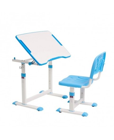 Set birou si scaun copii, reglabil pe inaltime, Oly albastru [5]