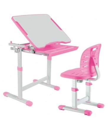 Mobilier copii - SET BIROU SI SCAUN COPII REGLABIL PE INALTIME, PICO III ROZ