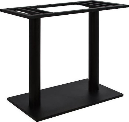 PICIOARE MESE - Stand de Masă din Metal Negru cu Reglaj pentru Nivel 70x40x72 cm