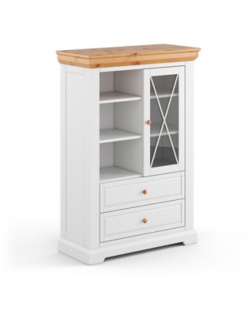 Vitrine - Vitrina alba din lemn Marone Elite 1.3
