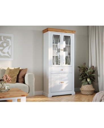 Vitrina din lemn alba Marone Elite 2D [1]