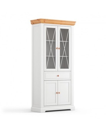 Vitrine - Vitrina din lemn alba Marone Elite 2D