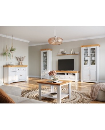 Vitrina din lemn alba Marone Elite 2D [2]