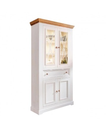 Vitrine - Vitrina Marone din lemn de pin
