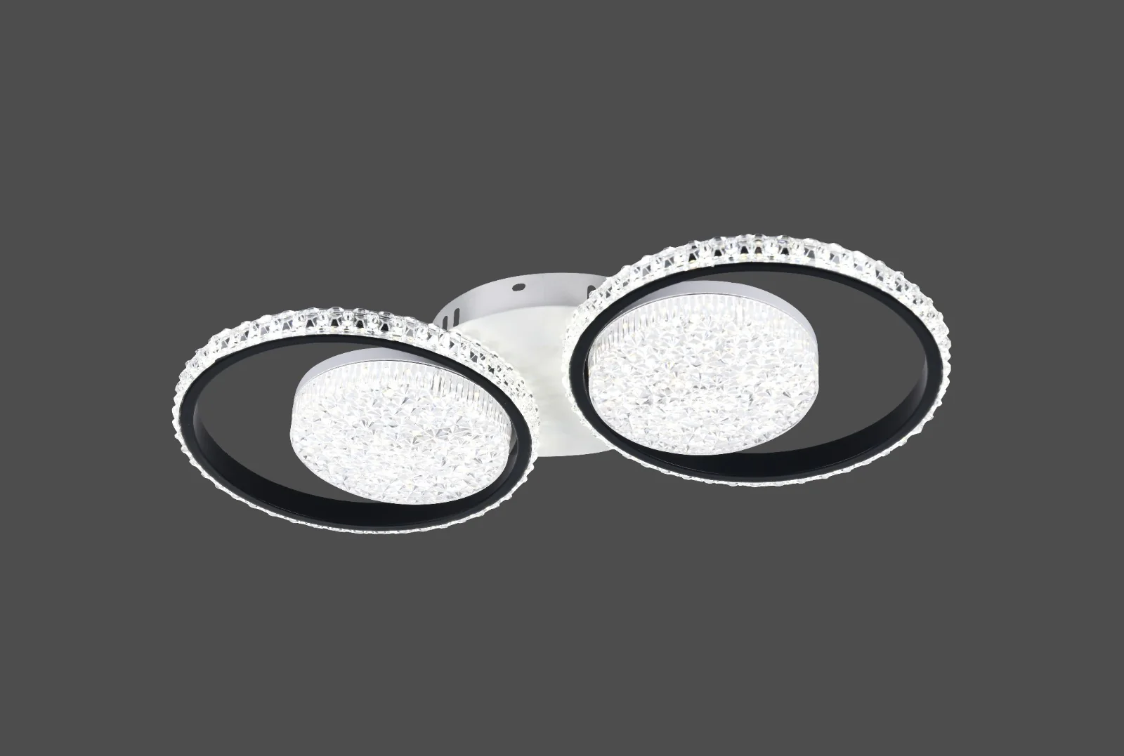 Lustra LED modernă, 2 inele și lumină reglabilă, 26232/2+2 WH, 96W [2]