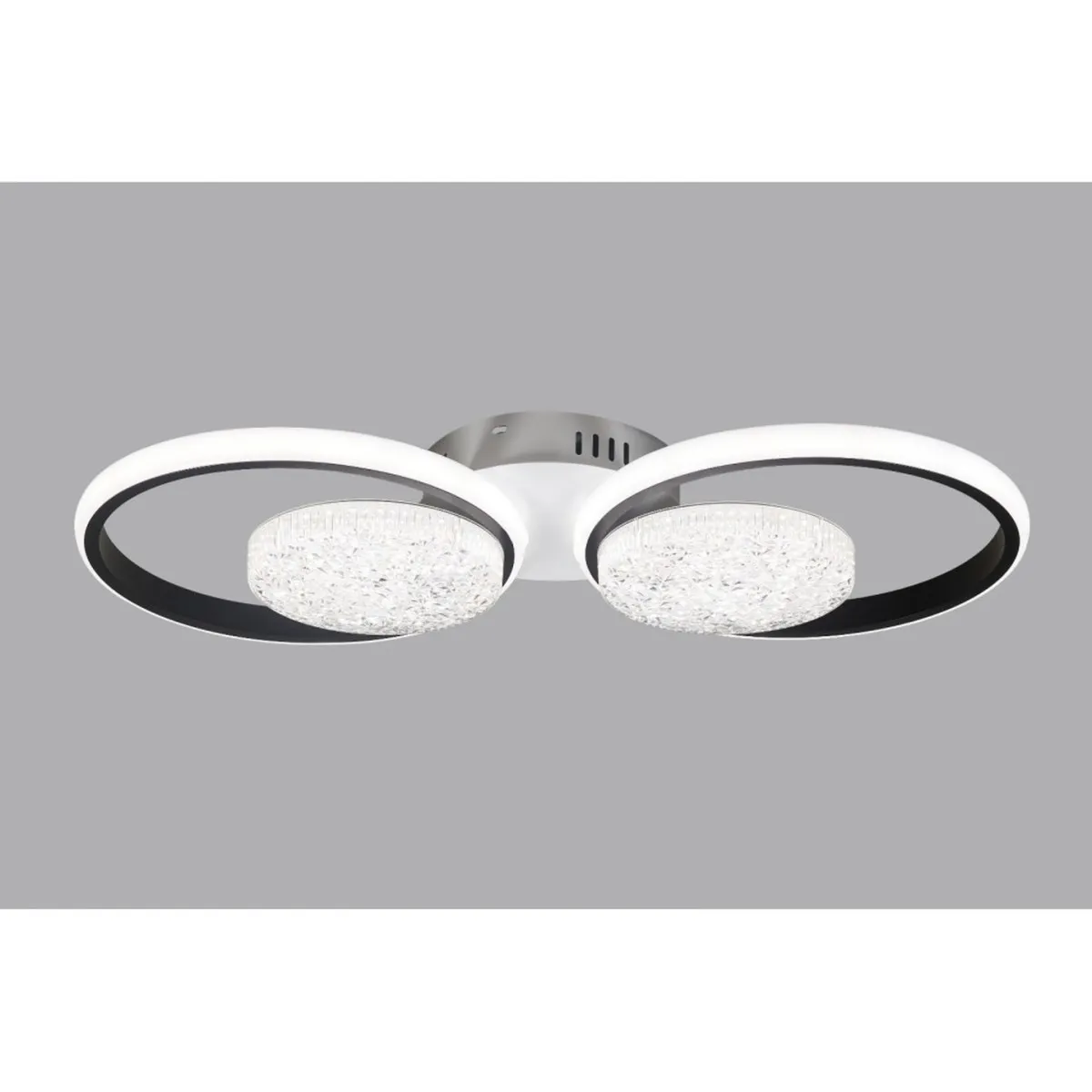 Lustra LED modernă, 2 inele și lumină reglabilă, 26232/2+2 WH, 96W [3]