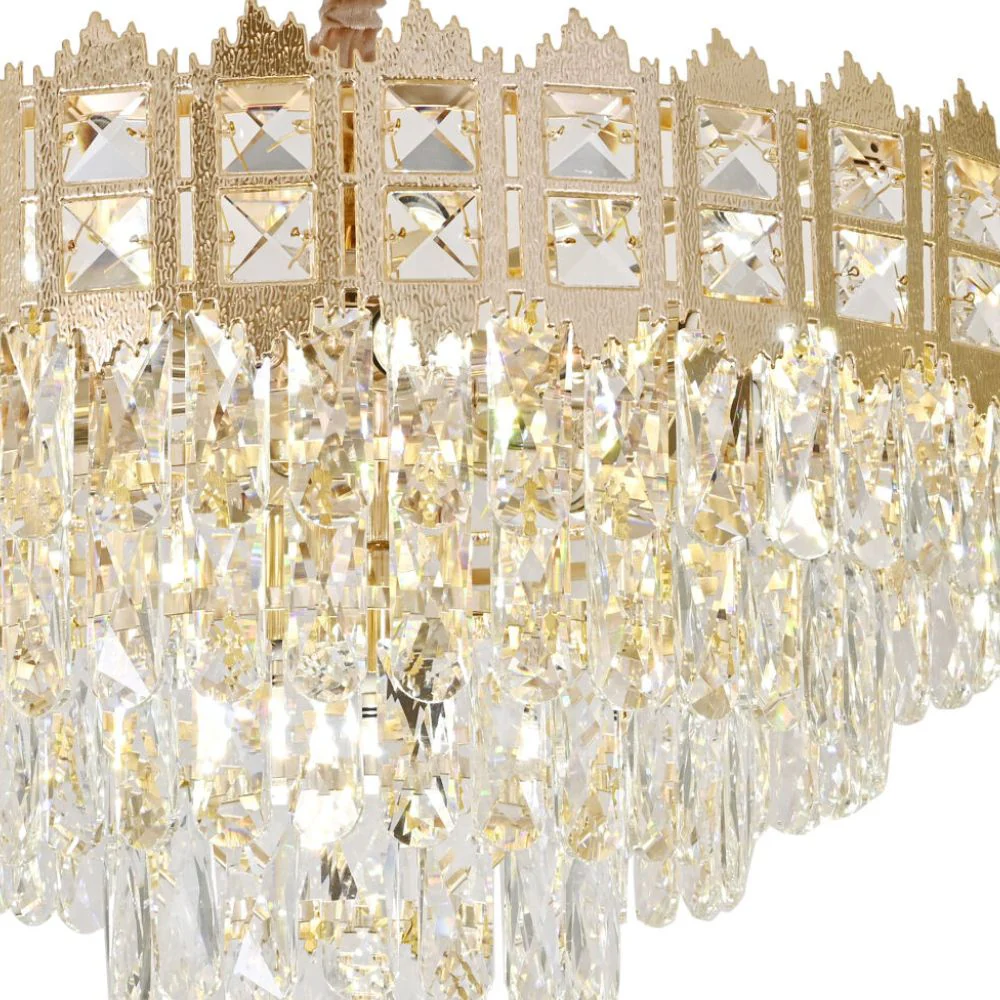 Candelabru auriu 70065-500 GD cu 8 socluri E27 – Design modern pentru spații elegante [2]