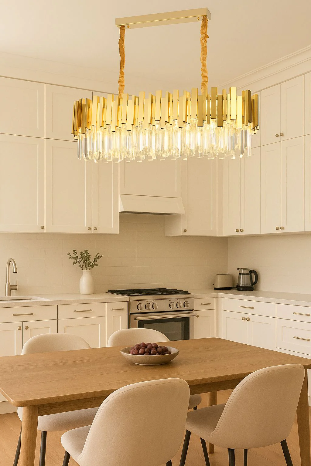 CANDELABRU AURIU CU CRISTALE, 8×E27, Ø800+300 CM, DESIGN ELEGANT 3211/800+300FG [2]