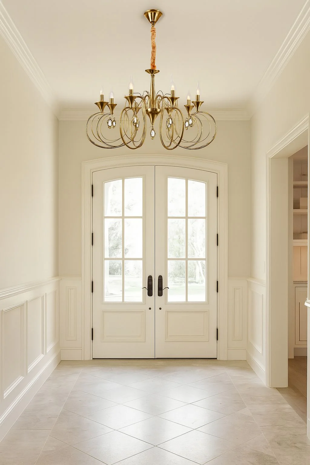 CANDELABRU CU 8 BRAȚE E14, CUPRU ANTIC, Ø450×H430 MM, DESIGN CLASIC CU CRISTALE DECORATIVE 20317/8 [2]