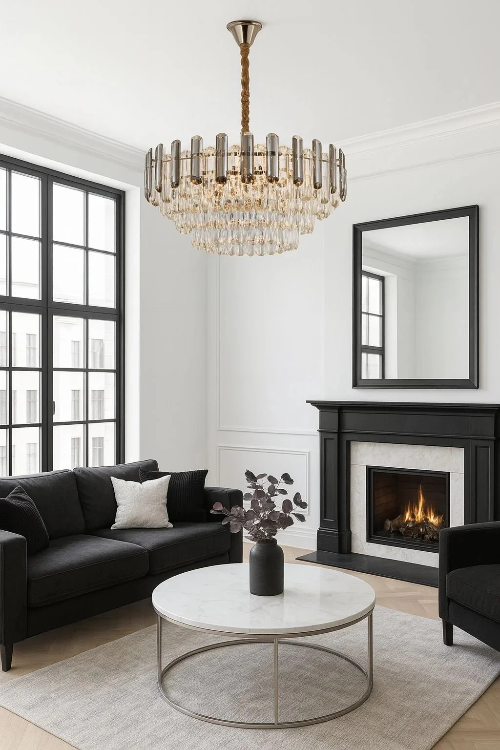 CANDELABRU CU CRISTALE Ø600 MM, 8XE27, TEMPERATURĂ 2800–6500K – MODEL 9029/600 [4]