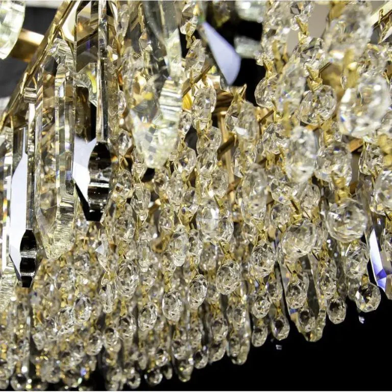 Candelabru dreptunghiular cu 12 surse E27, 800 × 300 mm, finisaj auriu – model 20564/800+300 FGD [3]