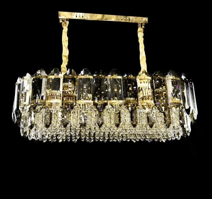 Candelabru dreptunghiular cu 12 surse E27, 800 × 300 mm, finisaj auriu – model 20564/800+300 FGD [2]