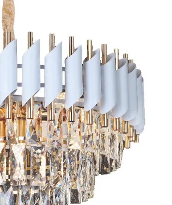 Candelabru Elegant Auriu cu Accente Albe și Cristale – Model 9001/500 WH+FGD [3]