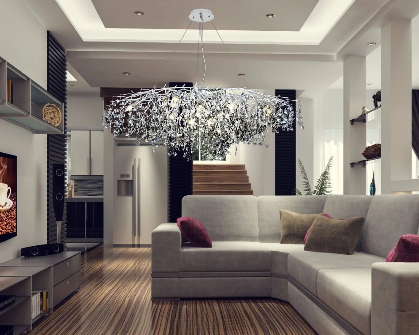 CANDELABRU ELEGANT CU SOCLU E14 – MODEL 27113/1200+550SO+CR [2]