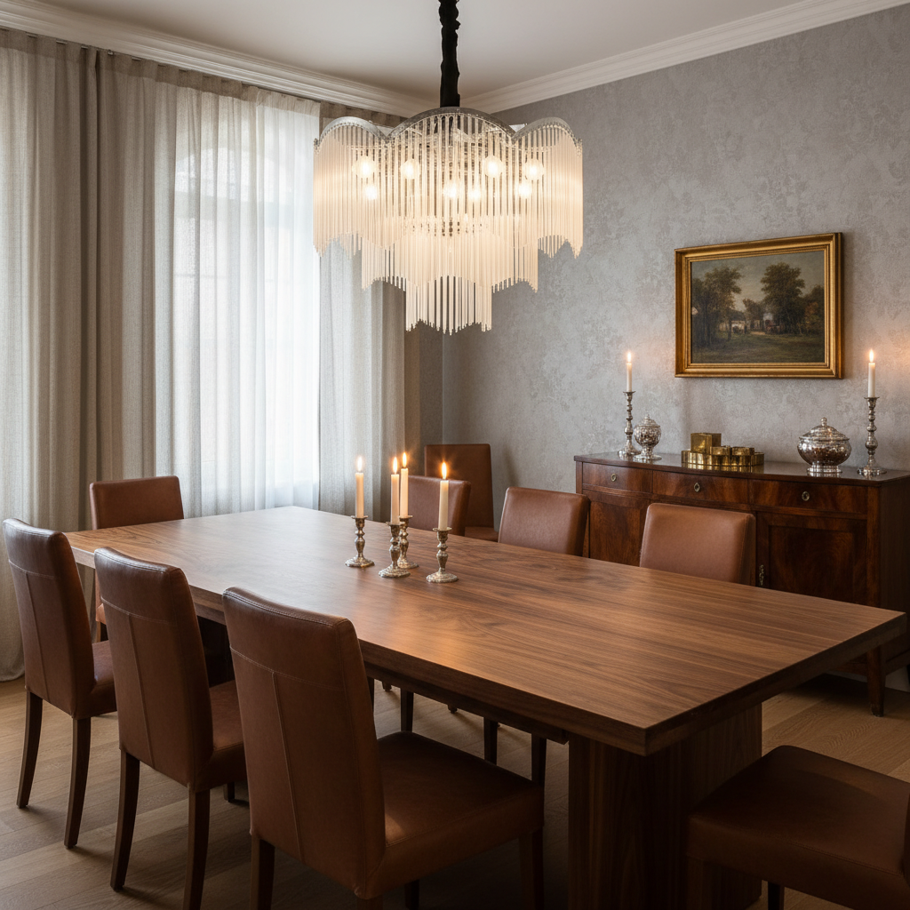 Candelabru elegant Ø600×H450 mm, 10 becuri E14, finisaj cromat – model 5511/600 CH [2]