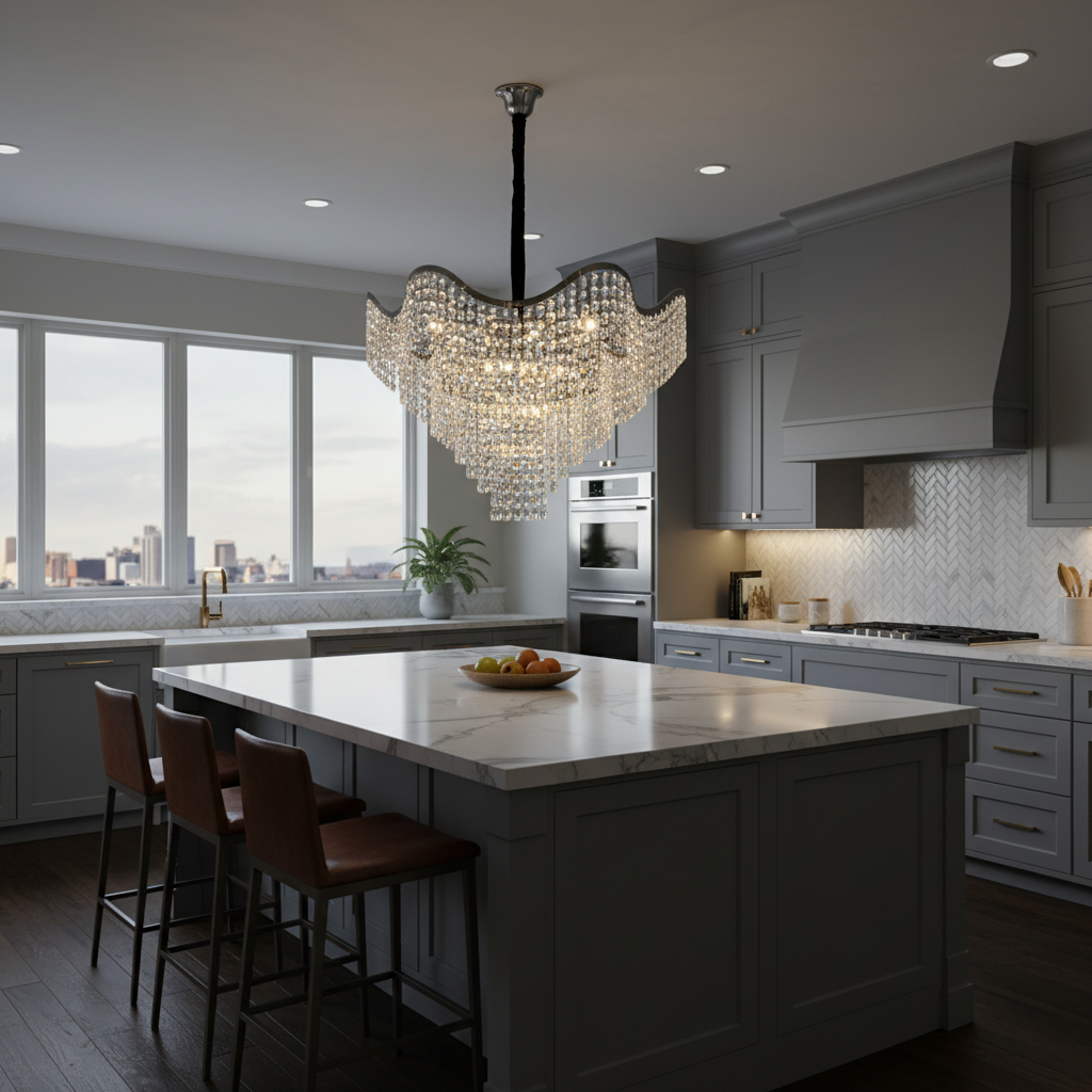 Candelabru elegant, Ø780×H620 mm, E27 MAX60W×18, model 78006/780 CH [2]