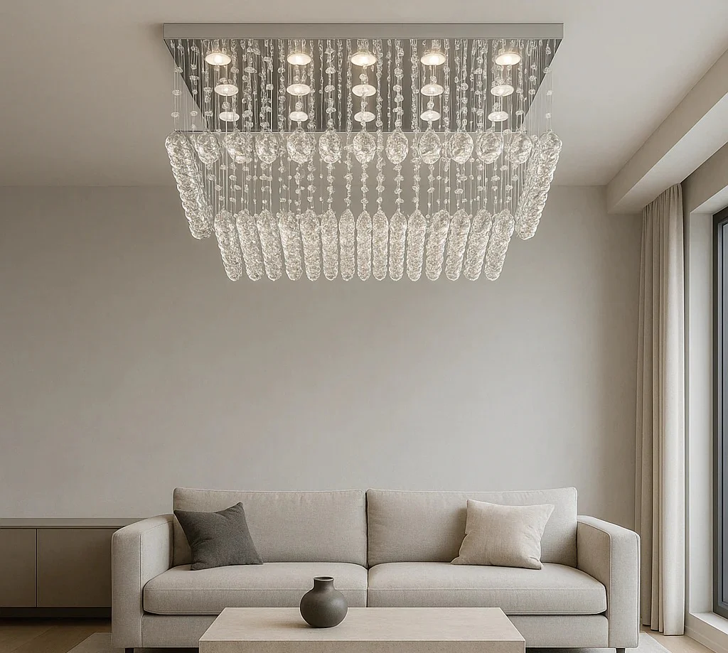 Candelabru LED cu cristale, 90×60×4800 mm, 20W, 4000K, 6060/15 [2]