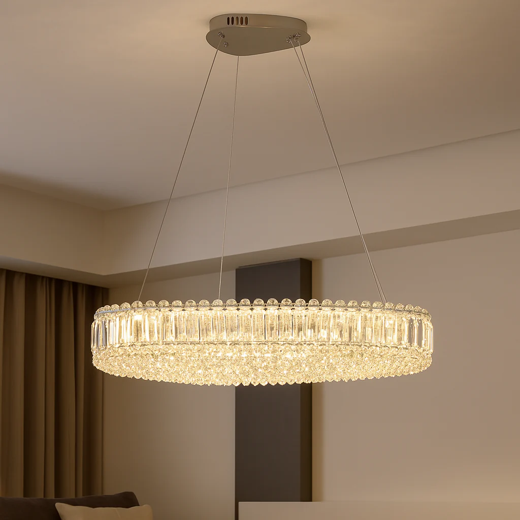 Candelabru LED modern , 96W, L ≈ 650 mm, finisaj crom – model 72025/650+400 CH [2]