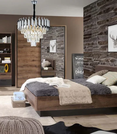 Candelabru modern 9001/600 CH, 8 x E27, diametru 60 cm, cristale și finisaj argintiu [2]