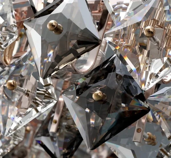 Candelabru modern cu 4 becuri E27 – Model 89005/400CR, Ø400 mm, finisaj cromat [3]