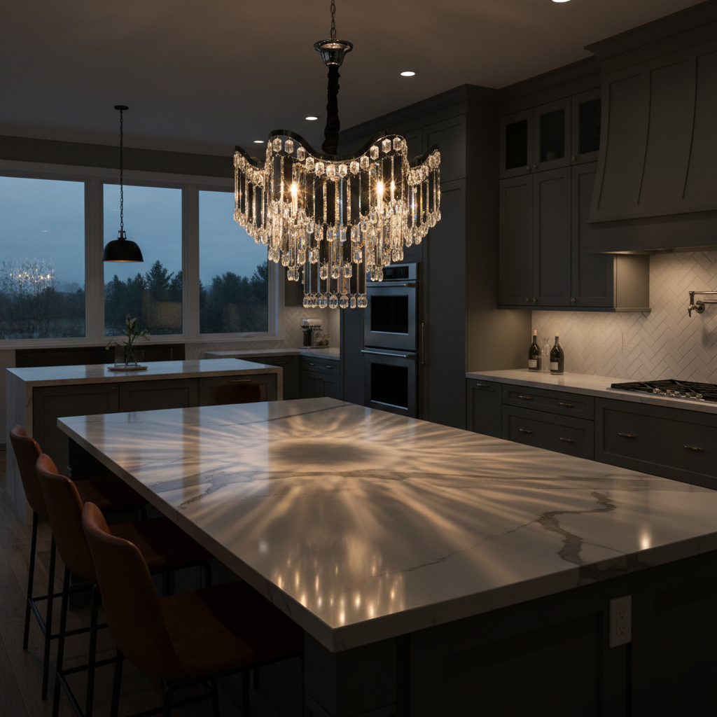 Candelabru modern, Ø450×H440 mm, 7 becuri E27, model 78012/450 CH [3]