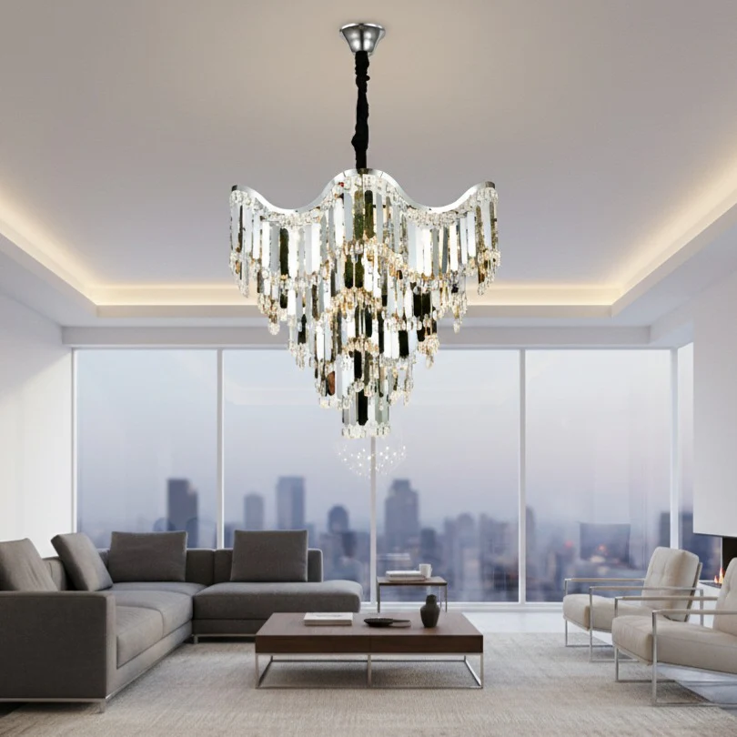 Candelabru modern, Ø600×H556 mm, E27 max 60W × 12, model 78012/600 CH [3]