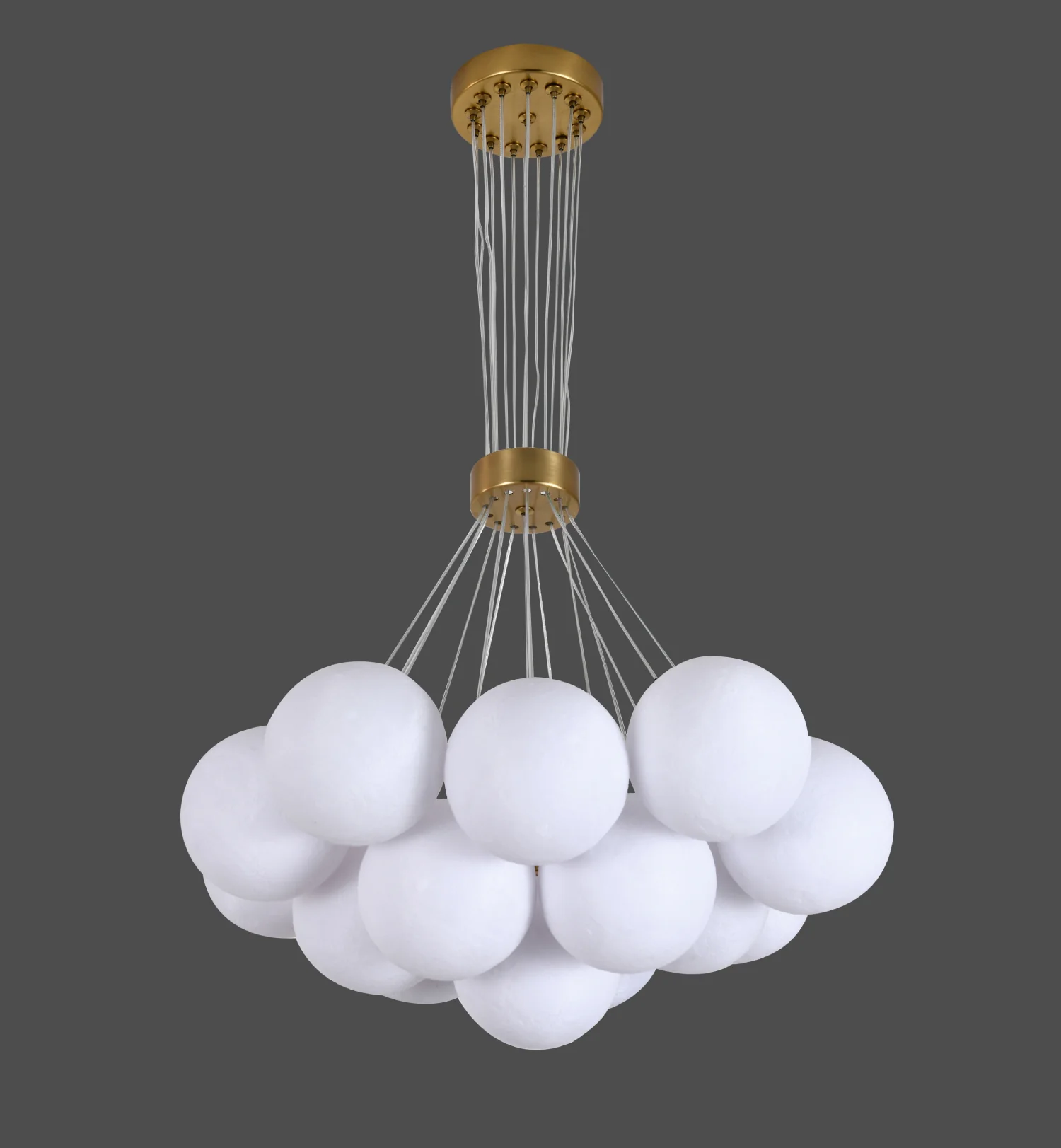 Lustra LED cu 14 globuri din sticla mata G9, Ø50 cm, H100 cm – Model 9859/14 [2]