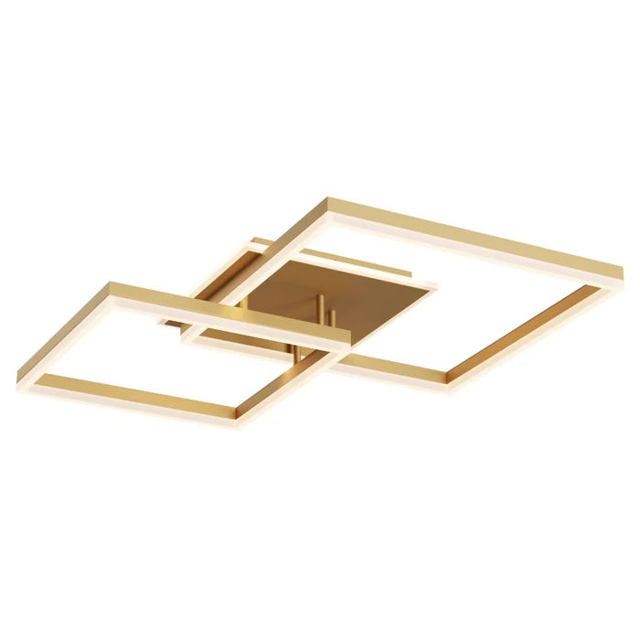 Lustra LED cu telecomanda, 2x71W, lumina reglabila 3000K–6500K, 550×550×150 mm, design pătrat modern [3]