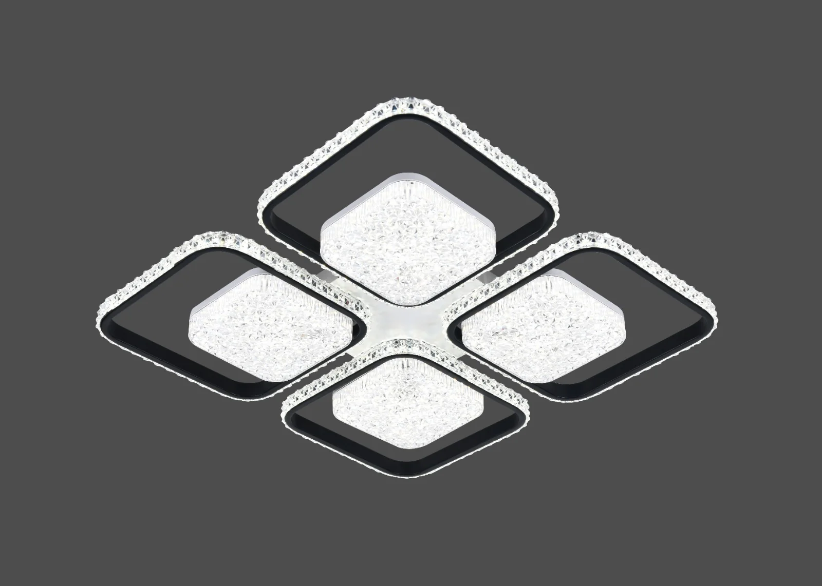 Lustra LED moderna, 530×530×70 mm, 108×2W, telecomanda, 26233/4+4 WH [2]