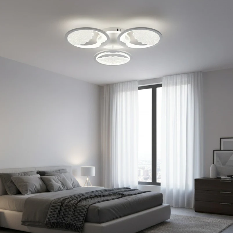 Lustra LED Moderna 66036/3T WH, 3000–6500K, Telecomanda, Ø53.5 cm – Alb [3]