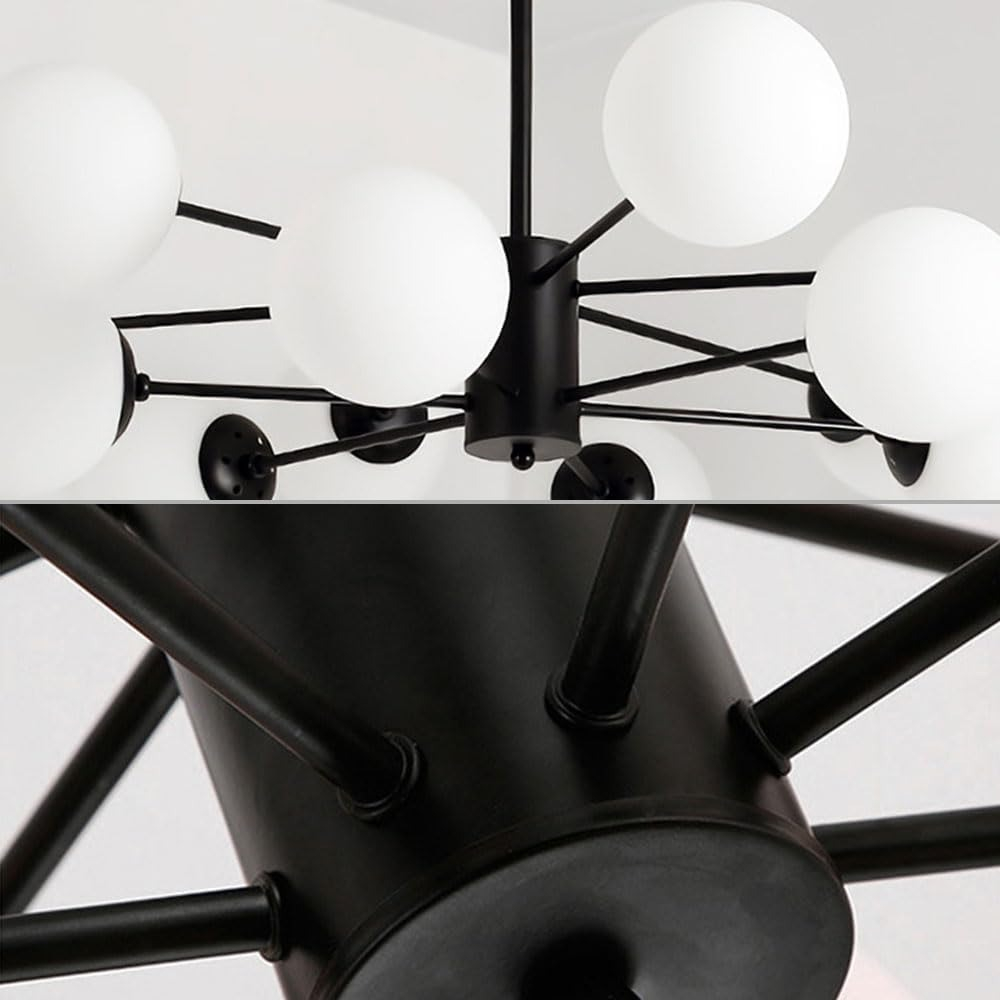 Lustra LED moderna neagra cu 6 brațe – Design elegant pentru living – 9856/6 [3]