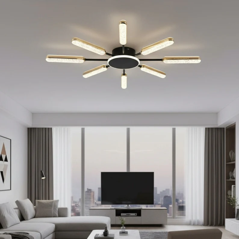 Lustra LED moderna, Ø762×H70 mm, 65×2W, telecomanda, 77265/4+4BK+JIN [4]