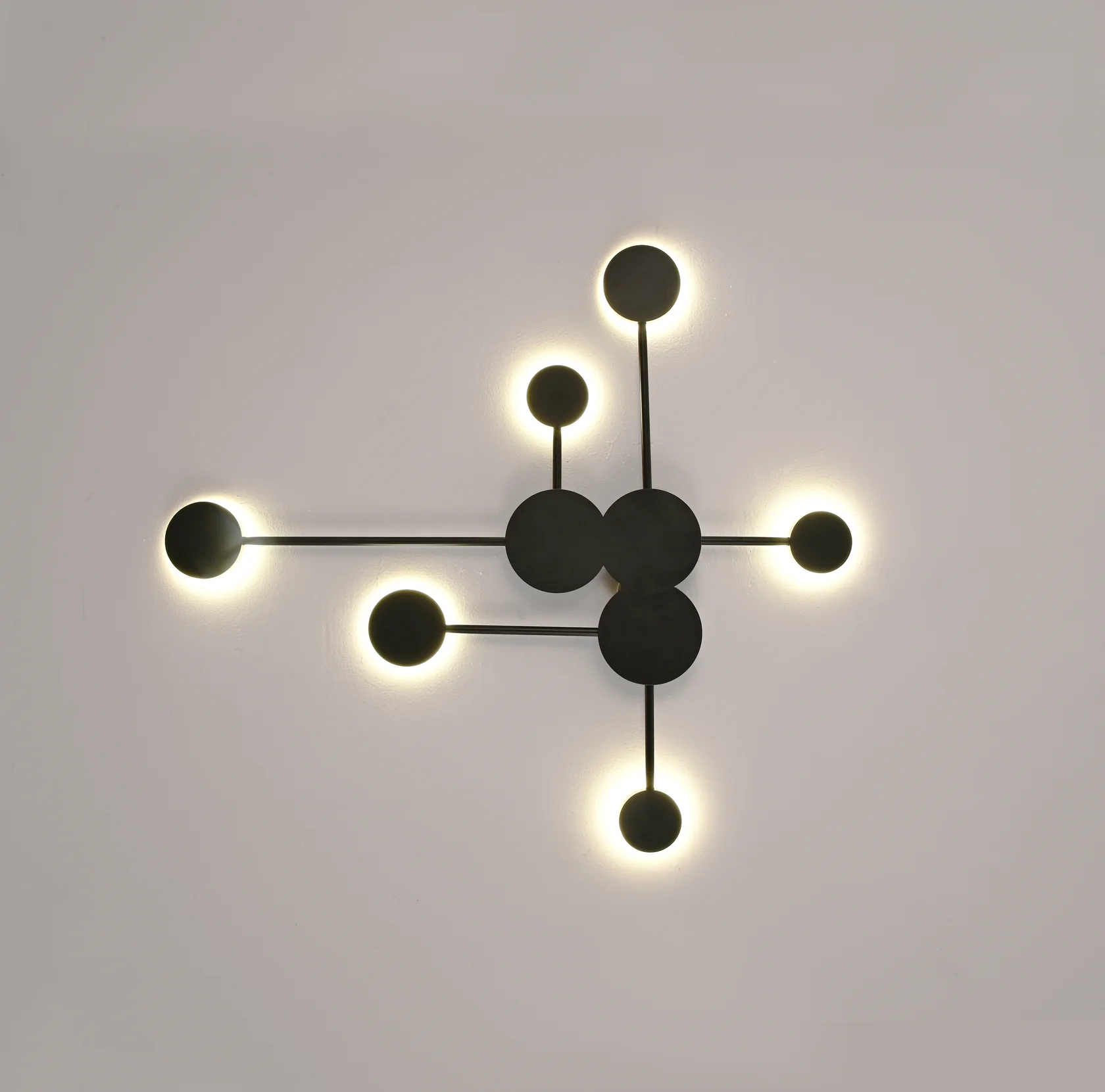 Lustra LED neagră, design geometric, 36×2W, 860×770×40 mm, 71086/3+3 Black [5]