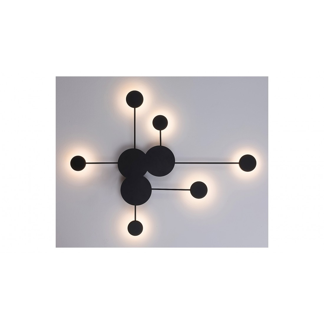 Lustra LED neagră, design geometric, 36×2W, 860×770×40 mm, 71086/3+3 Black [2]