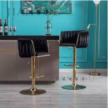 Scaun Make-up Glamour, Negru cu Baza Aurie ,Insula [3]