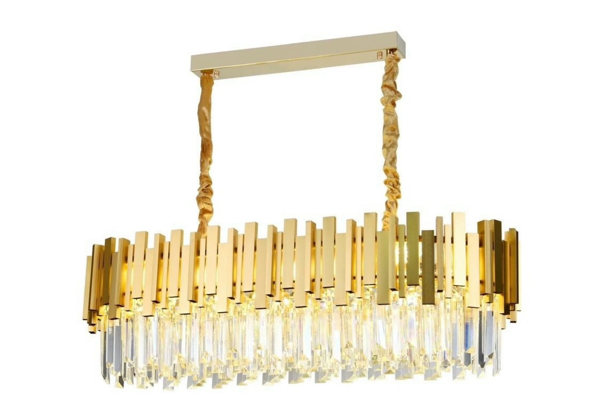 Candelabre - CANDELABRU AURIU CU CRISTALE, 8×E27, Ø800+300 CM, DESIGN ELEGANT 3211/800+300FG