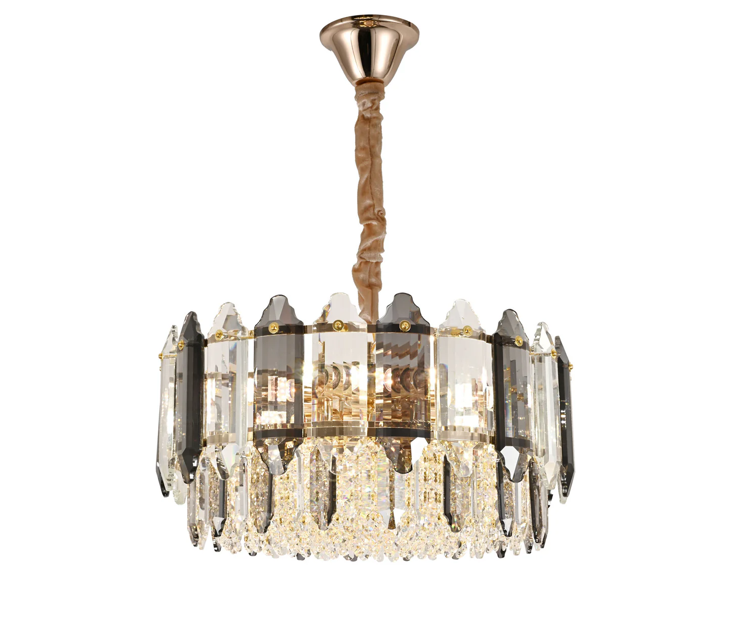 Candelabre - CANDELABRU CU CRISTALE, 9 SURSE E27, Ø ≈ 400 MM, FINISAJ AURIU – MODEL 20564/ 400FGD