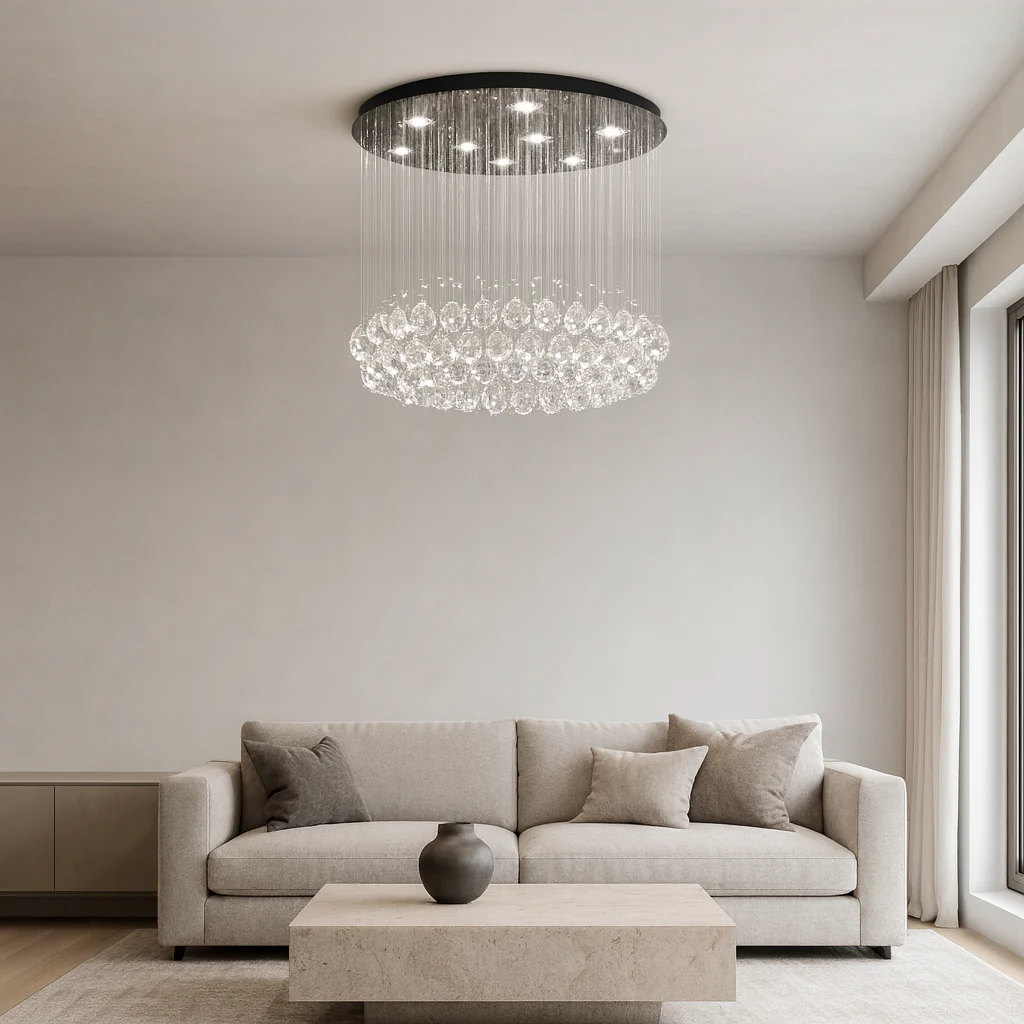 Candelabre - Candelabru LED cu cristale, 600×600×430 mm, 45W, 4000K, 6005/9