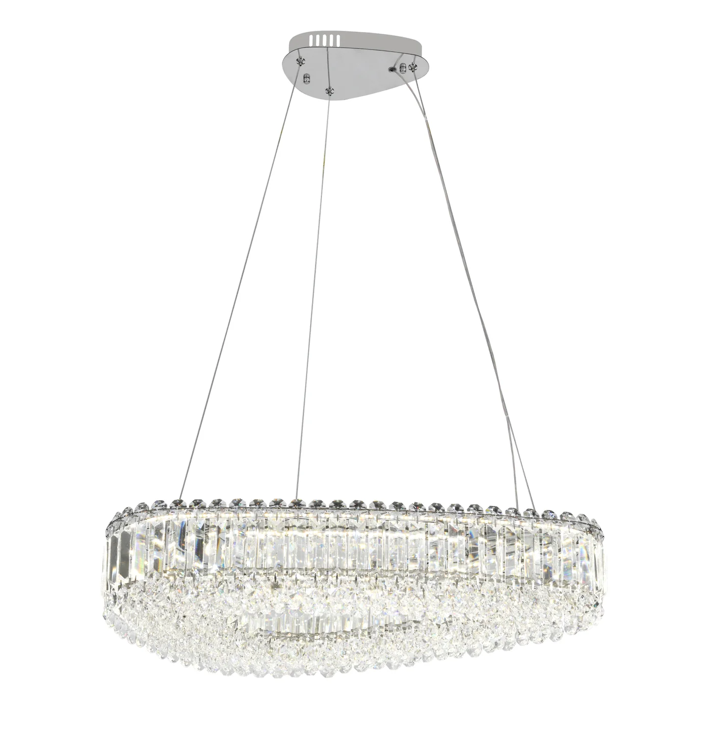 Candelabre - Candelabru LED modern , 96W, L ≈ 650 mm, finisaj crom – model 72025/650+400 CH