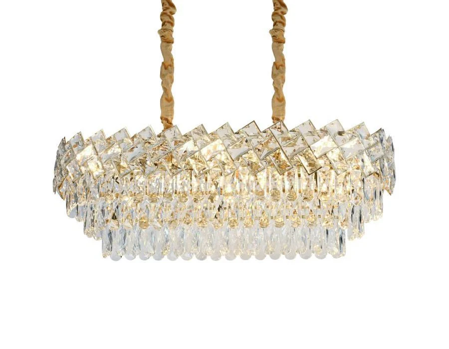 Candelabre - CANDELABRU RECTANGULAR CU CRISTALE S8650/800+300, 8 × 60W