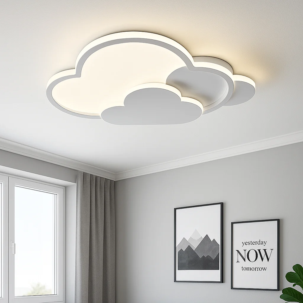 Lustre LED - Lustra LED cu telecomanda 2x43W, lumină reglabilă 3000K–6500K, 500×350×80 mm, finisaj alb modern