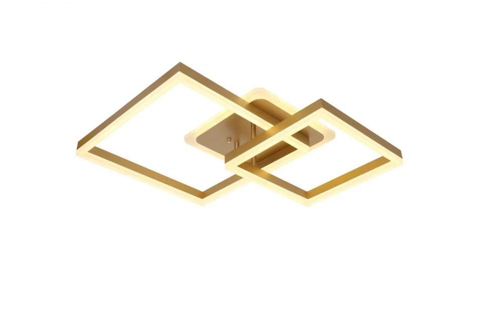 Lustre LED - Lustra LED cu telecomanda, 2x71W, lumina reglabila 3000K–6500K, 550×550×150 mm, design pătrat modern