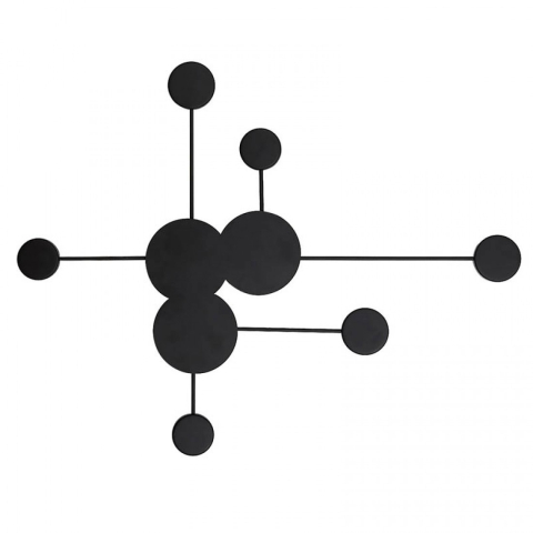 Lustre LED - Lustra LED neagră, design geometric, 36×2W, 860×770×40 mm, 71086/3+3 Black