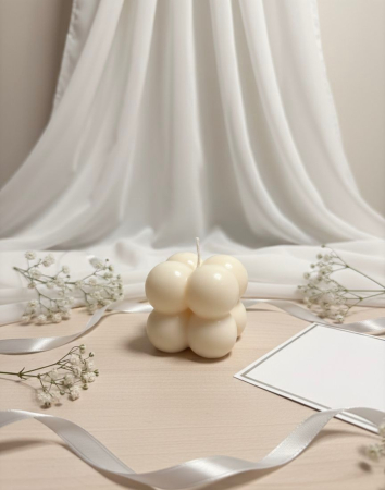 Lumanari - Mărturie elegantă - lumânare decorativă tip Bubble